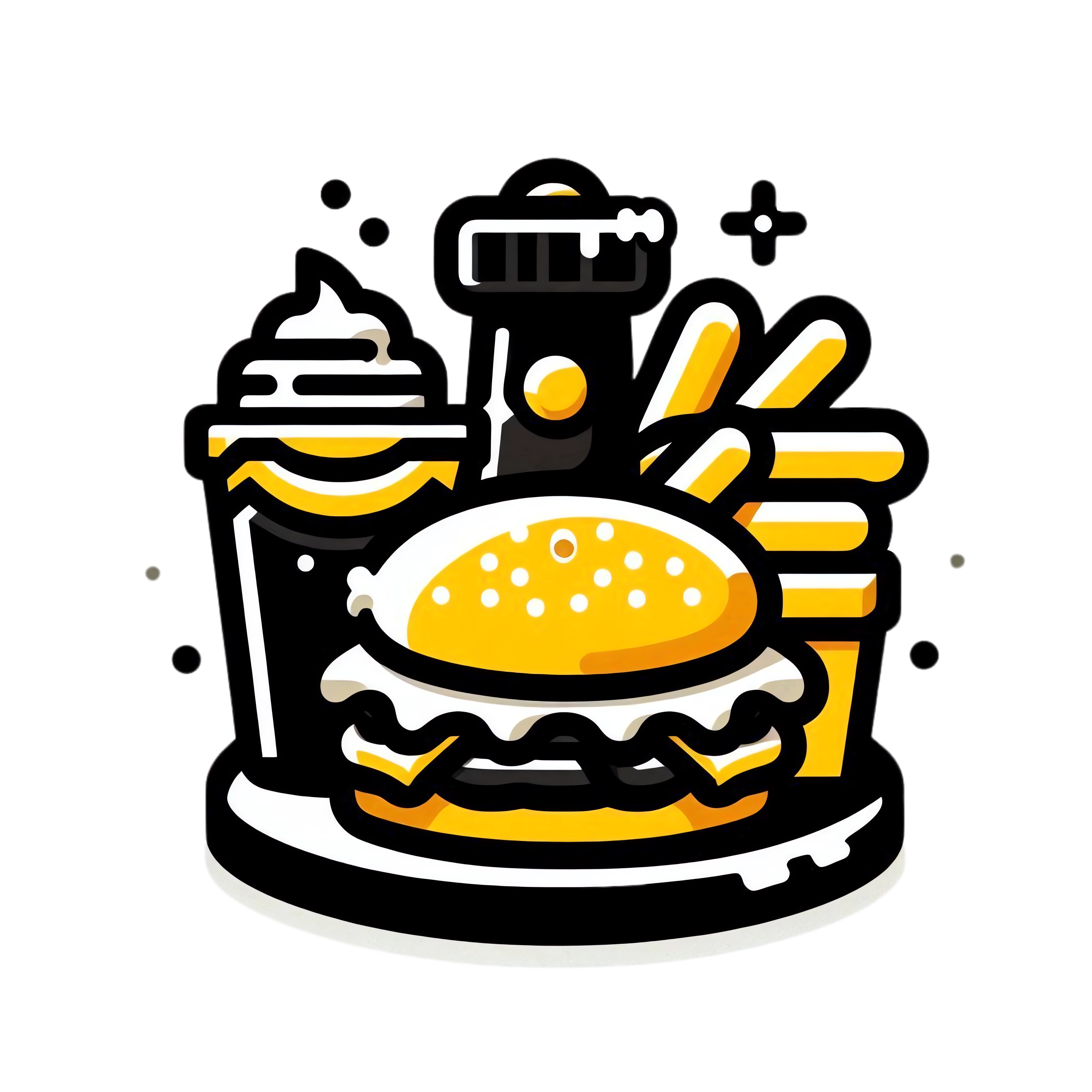 —Pngtree—black and yellow fast food_18562103